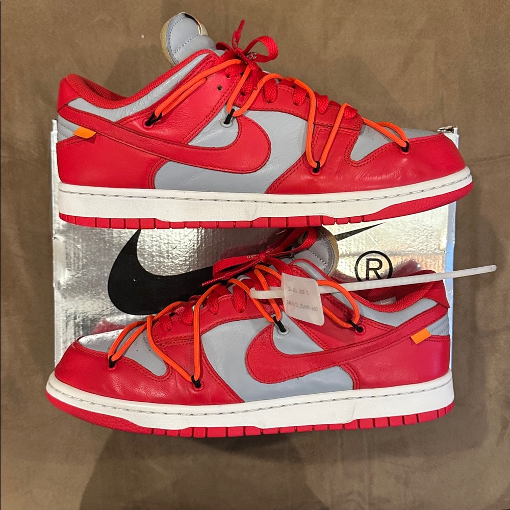 Off-White Nike Dunk Low “Championship Red” size 12